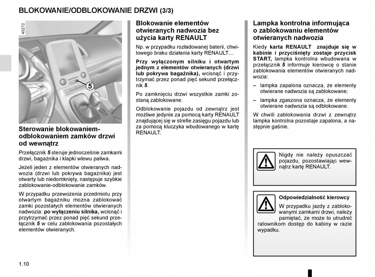 Reanult Espace V 5 instrukcja obslugi / page 16