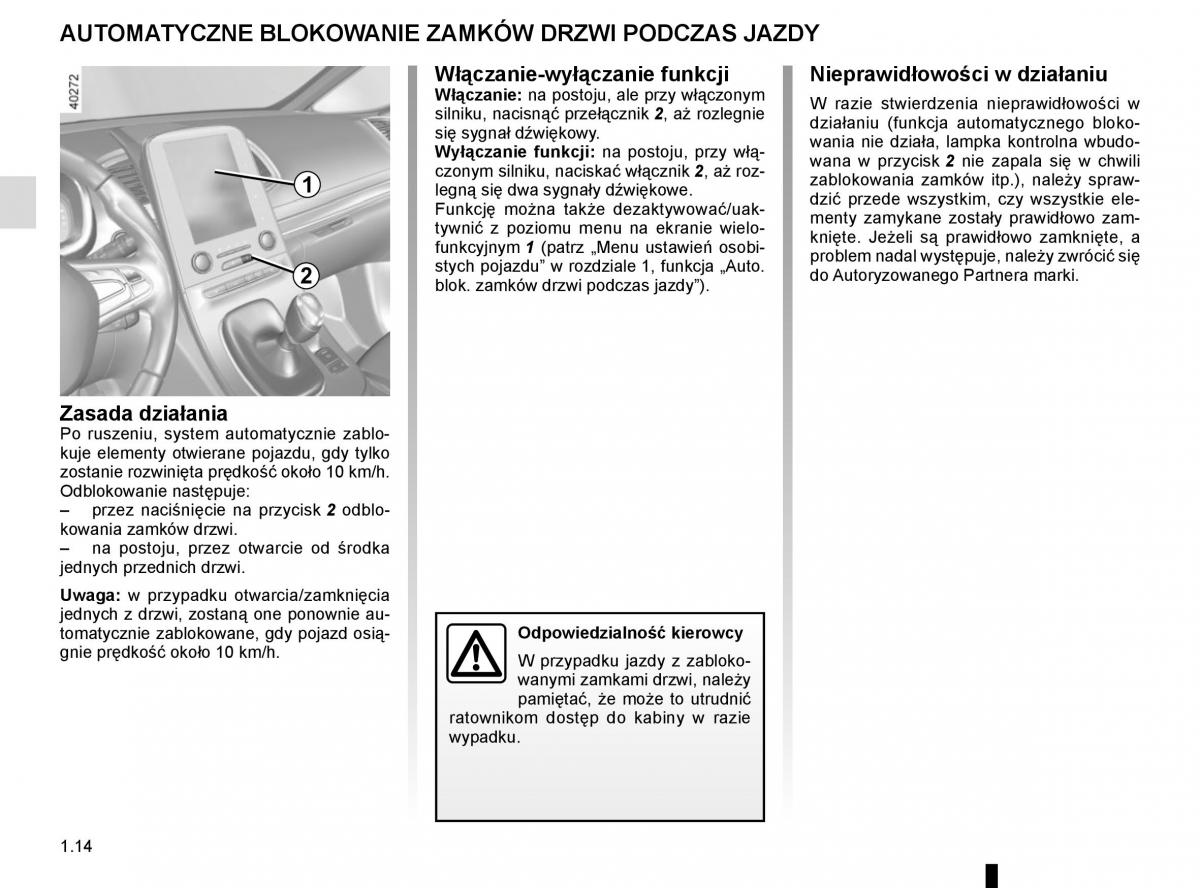 Reanult Espace V 5 instrukcja obslugi / page 20