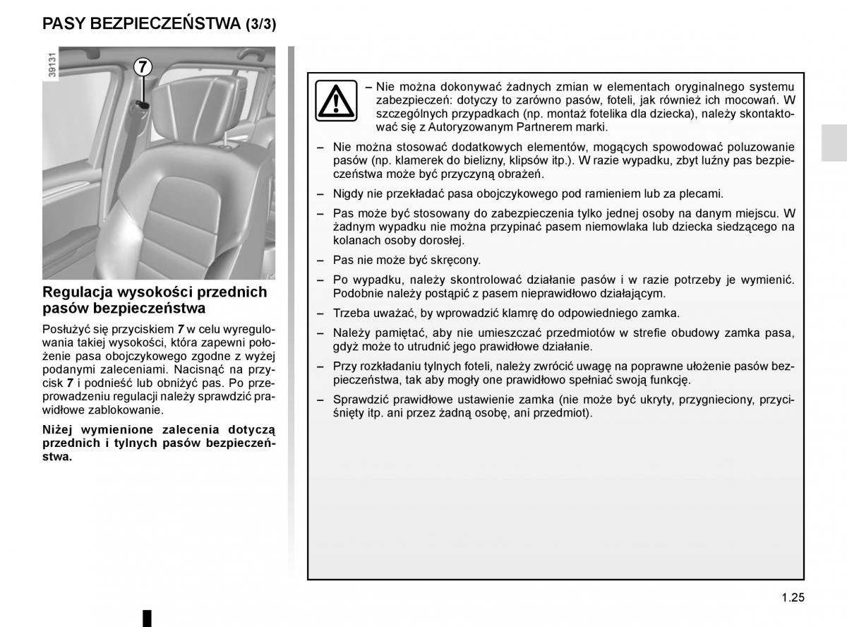 Reanult Espace V 5 instrukcja obslugi / page 31