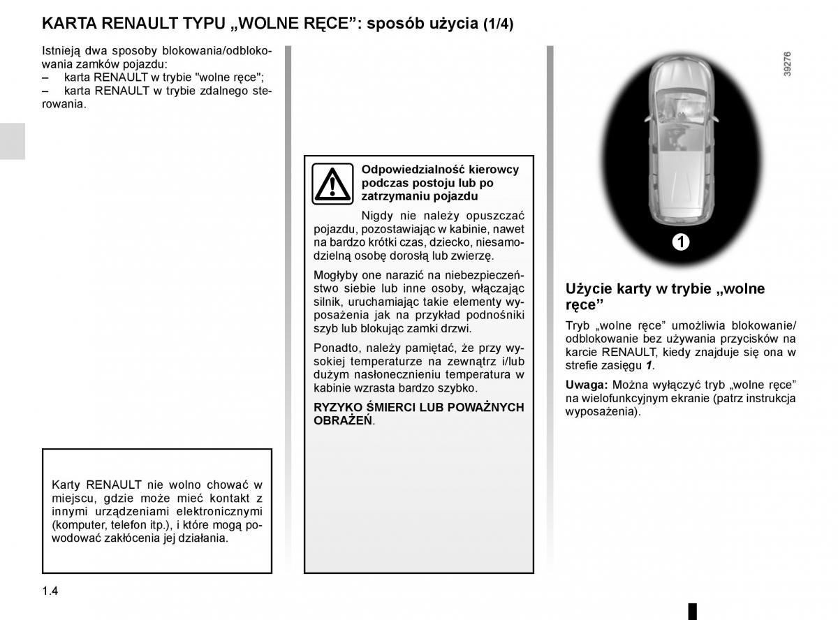 Reanult Espace V 5 instrukcja obslugi / page 10