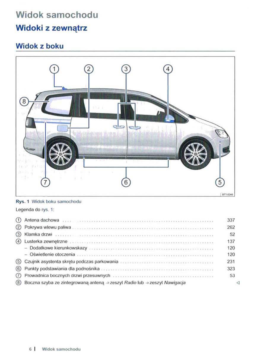 VW Sharan II 2 instrukcja obslugi / page 8