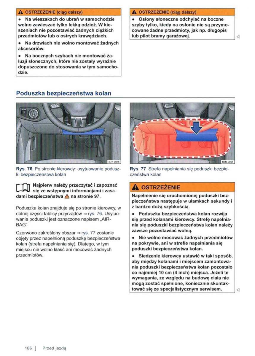 VW Sharan II 2 instrukcja obslugi / page 108