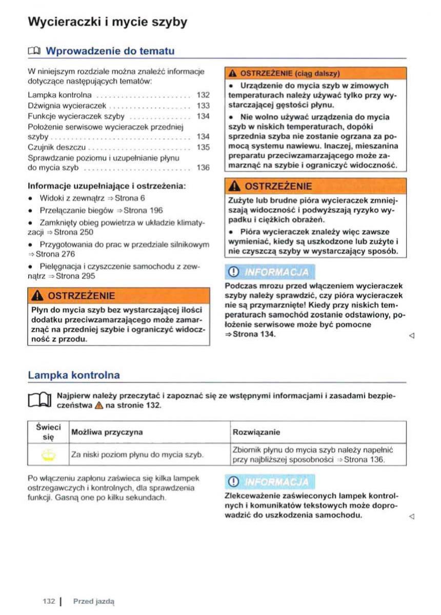 VW Sharan II 2 instrukcja obslugi / page 134