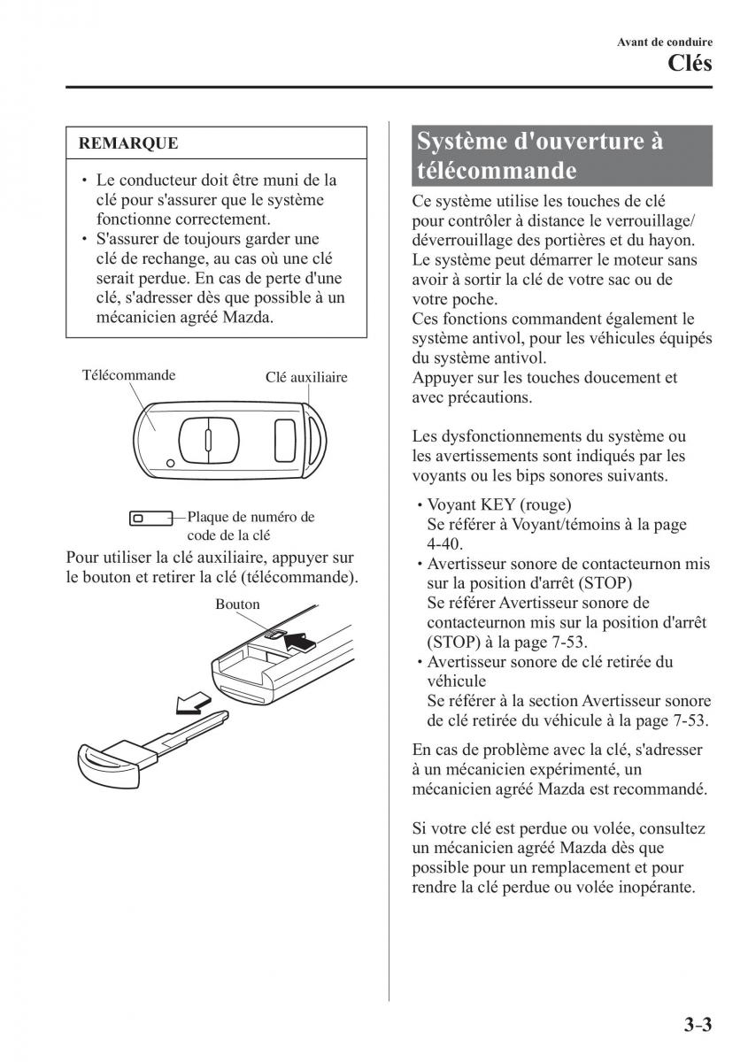 Mazda CX 3 manuel du proprietaire / page 85