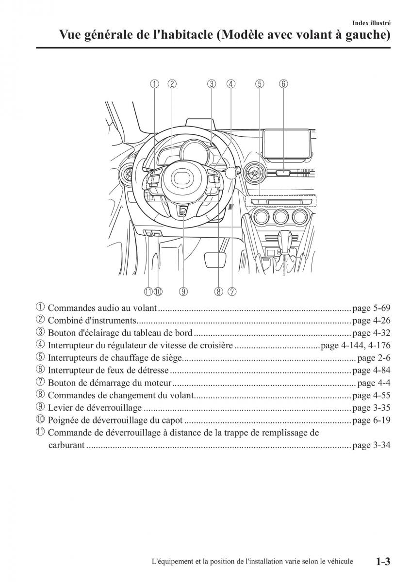 Mazda CX 3 manuel du proprietaire / page 13