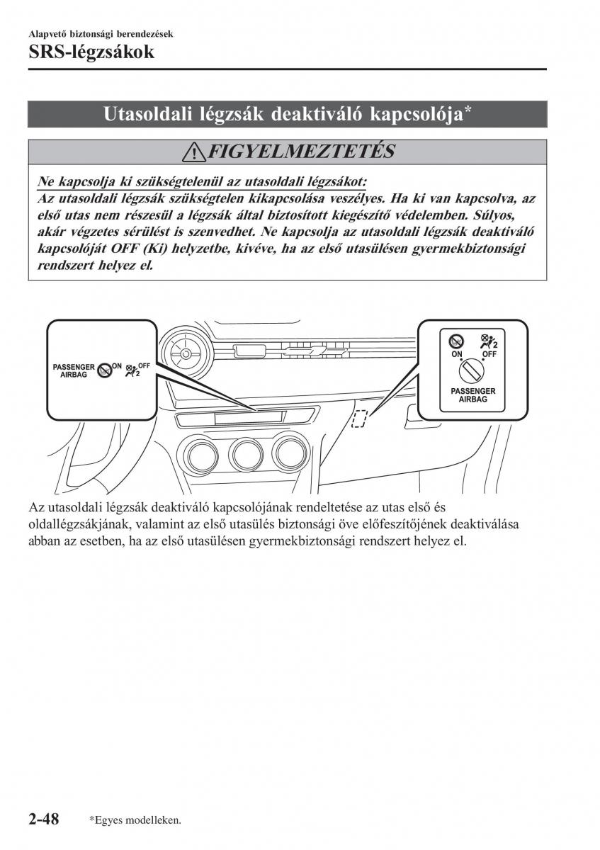 Mazda CX 3 Kezelesi utmutato / page 68