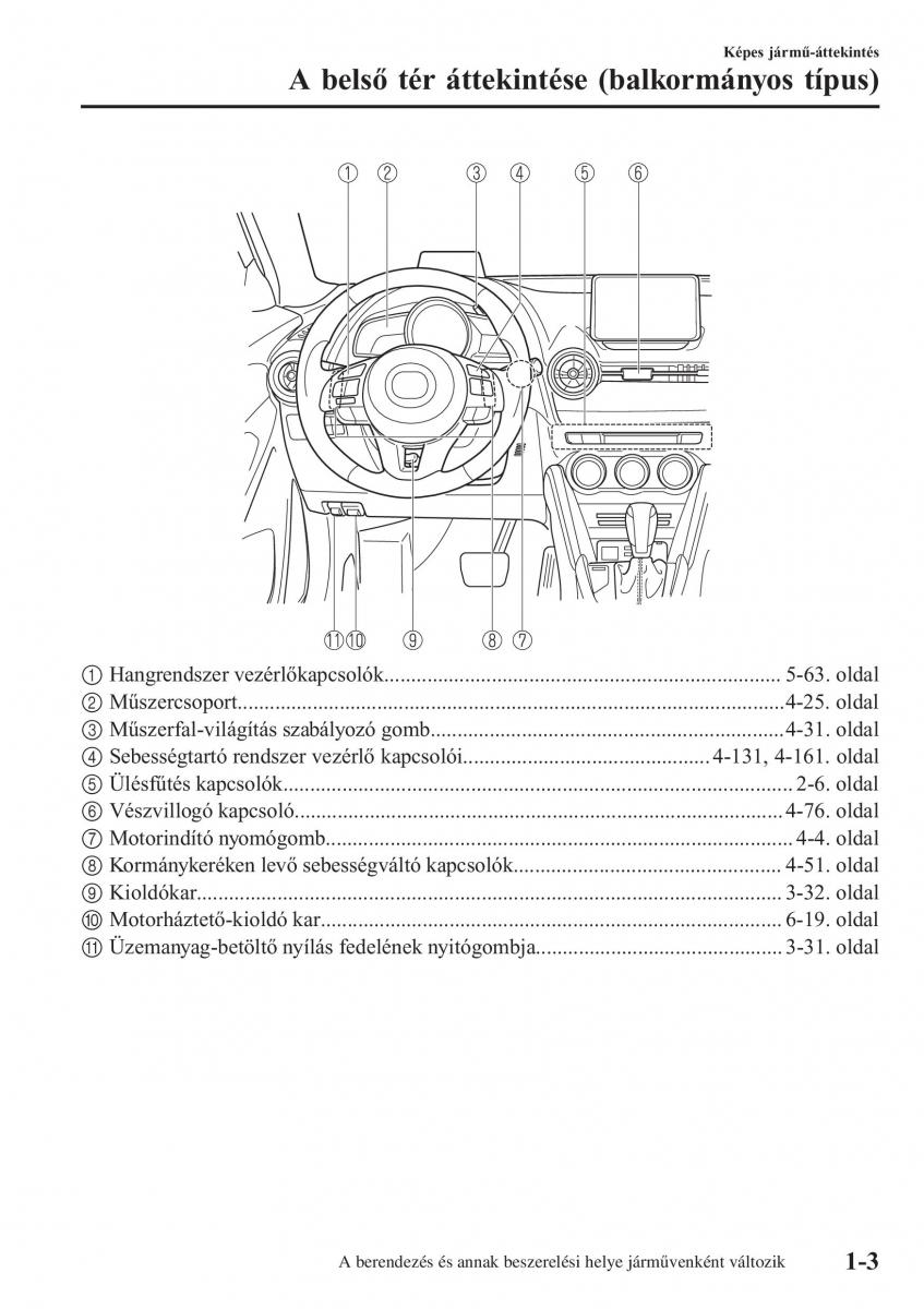 Mazda CX 3 Kezelesi utmutato / page 13