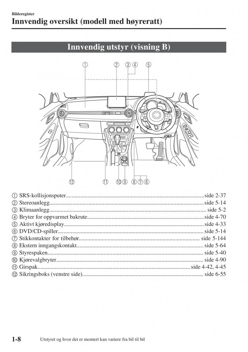 Mazda CX 3 bruksanvisningen / page 18