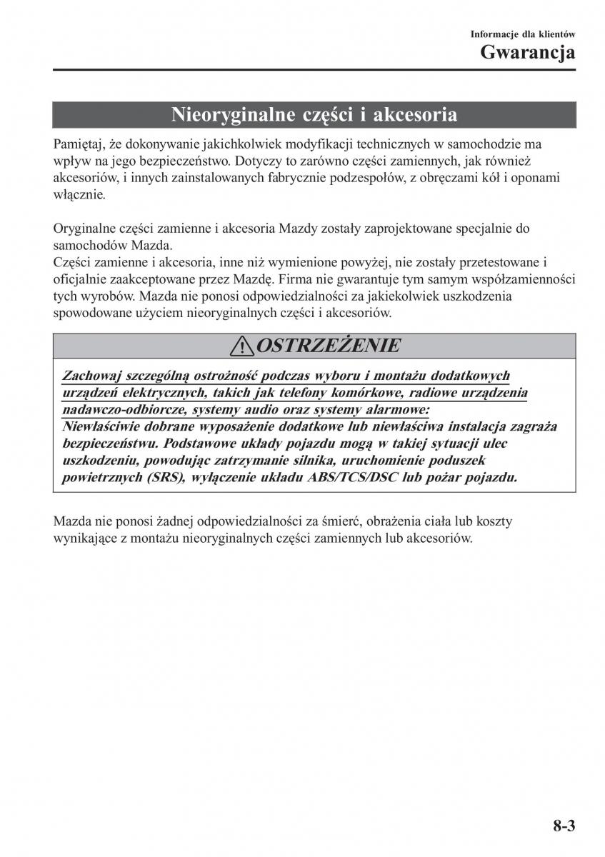 instrukcja obsługi Mazda CX 3 Mazda CX 3 instrukcja obslugi / page 635