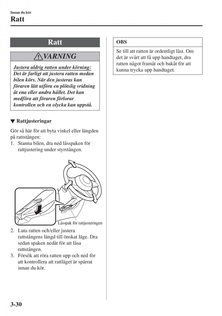 Mazda CX 3 instruktionsbok / page 106