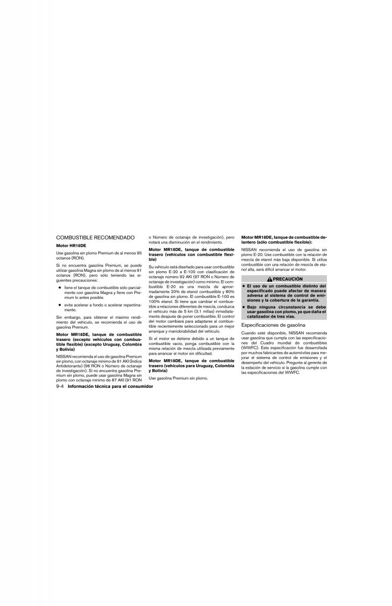 instrukcja obsługi Nissan Tiida Nissan Tiida Versa I 1 manual del propietario / page 318
