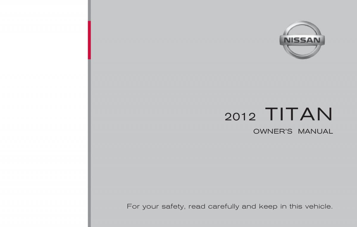 Nissan Titan I 1 owners manual / page 1