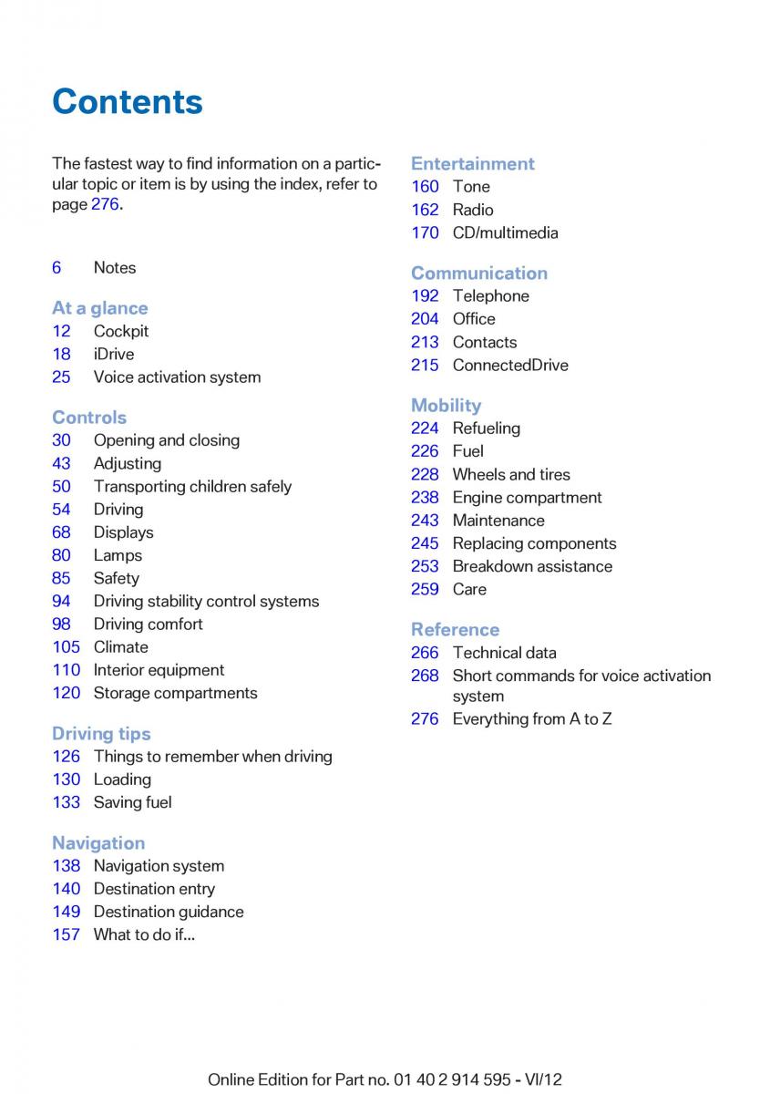 BMW X1 E84 owners manual / page 5