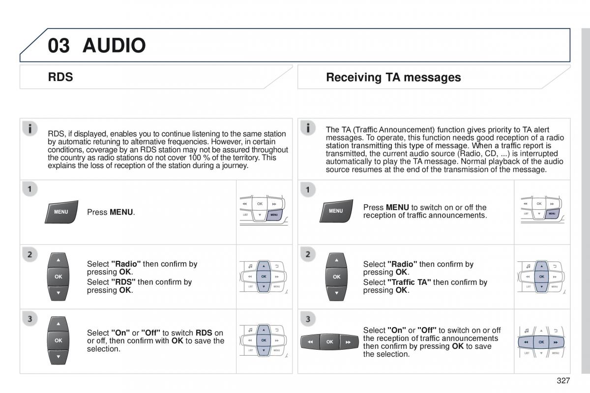 instrukcja obsługi  Peugeot 208 owners manual / page 329