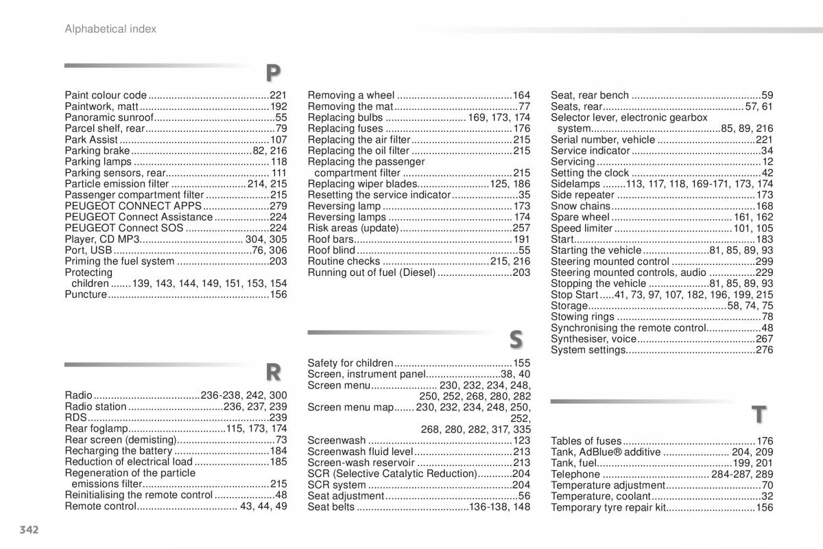 instrukcja obsługi  Peugeot 208 owners manual / page 344