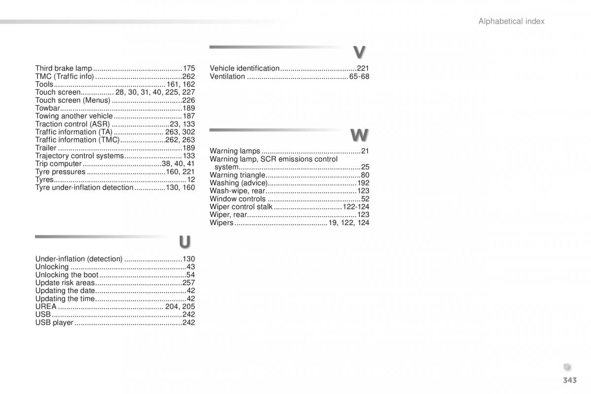 instrukcja obsługi  Peugeot 208 owners manual / page 345