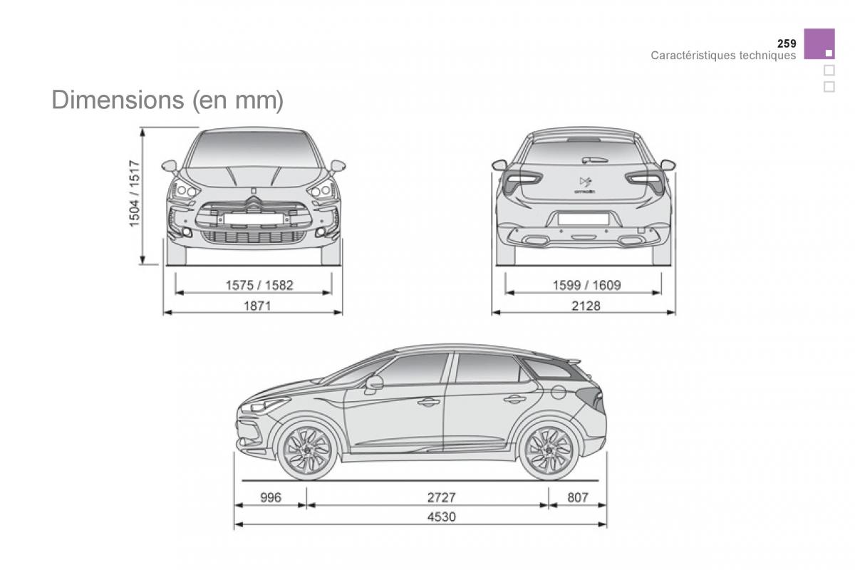 Citroen DS5 manuel du proprietaire / page 261