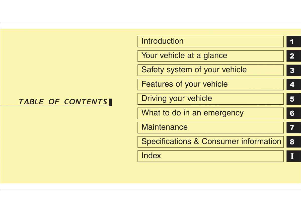 Hyundai ix20 owners manual / page 6