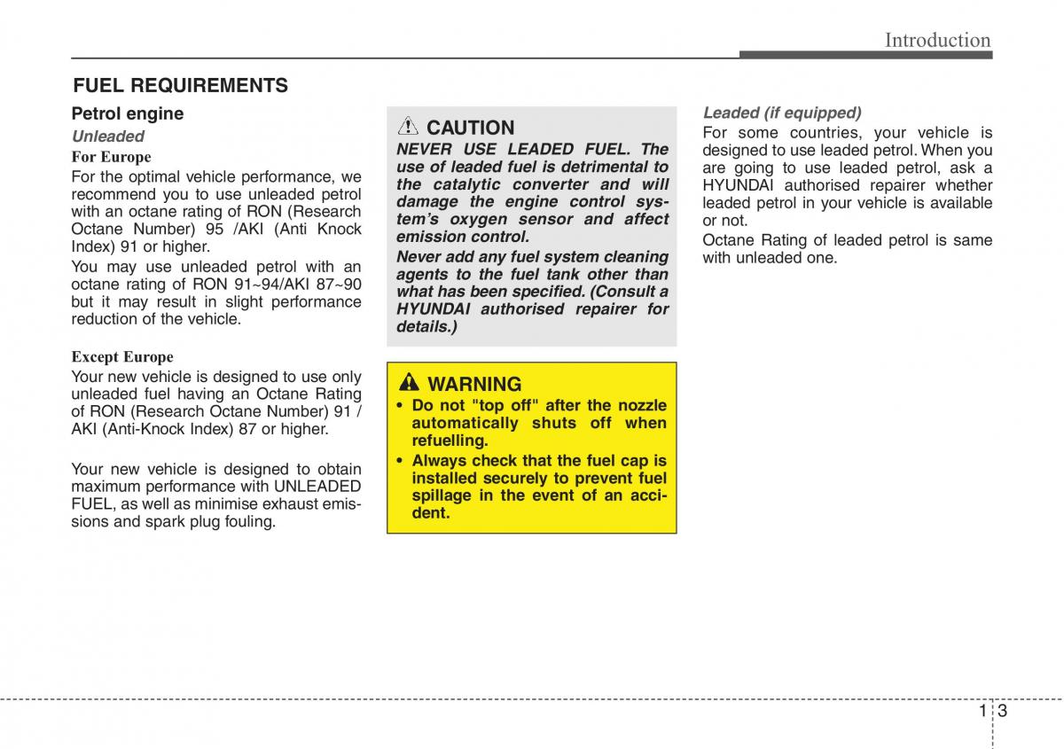 Hyundai ix20 owners manual / page 9