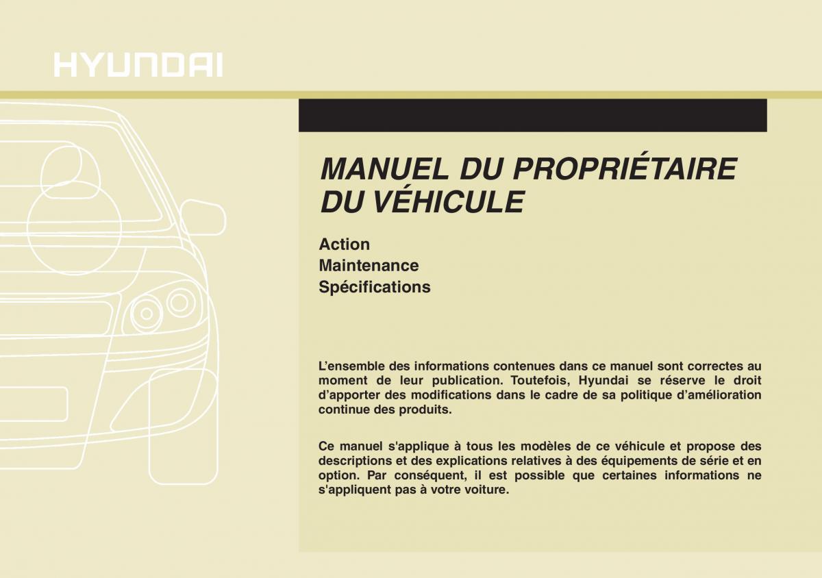 Hyundai ix20 manuel du proprietaire / page 1