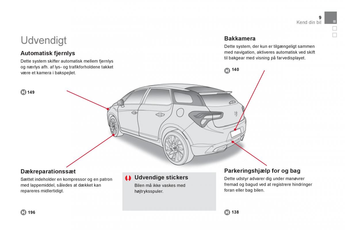 Citroen DS5 Bilens instruktionsbog / page 11