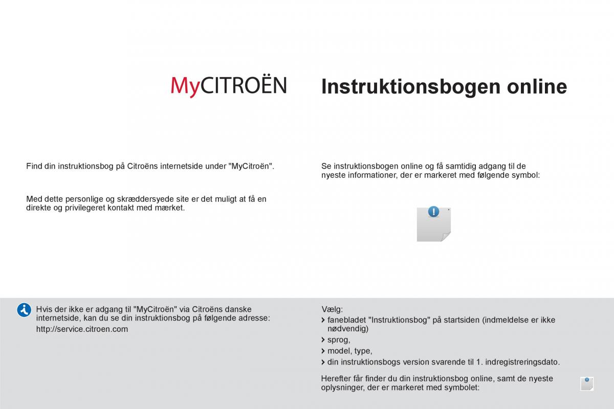 Citroen DS5 Bilens instruktionsbog / page 2