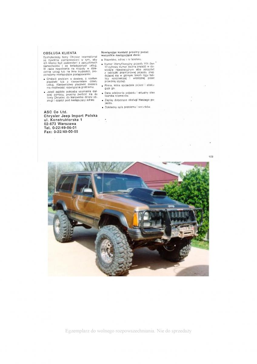 Jeep Cherokee XJ instrukcja obslugi / page 55