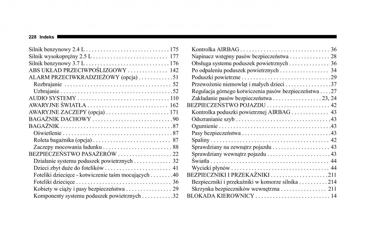 Jeep Cherokee KJ instrukcja obslugi / page 229