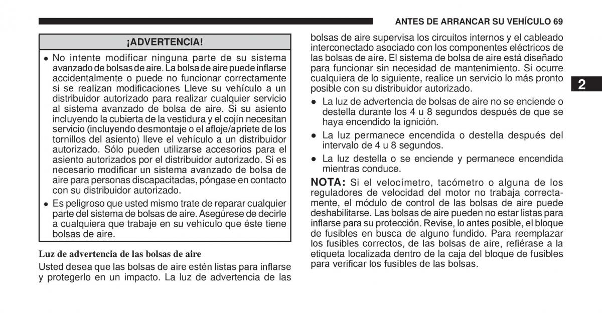 Jeep Cherokee KK manual del propietario / page 70