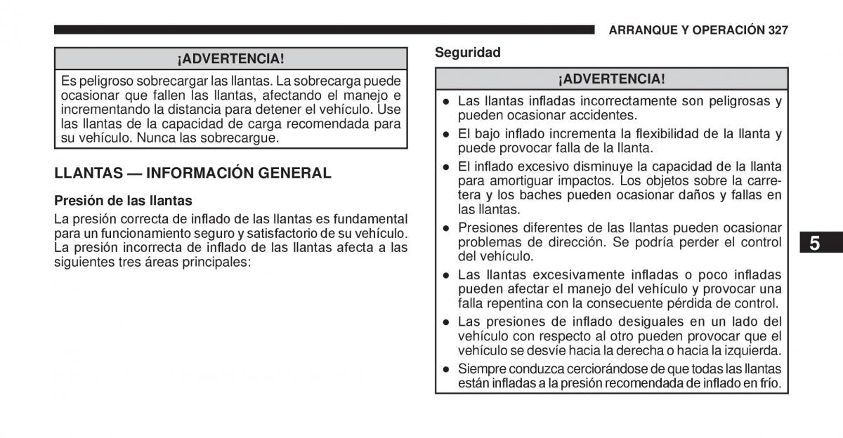 Jeep Cherokee KK manual del propietario / page 328