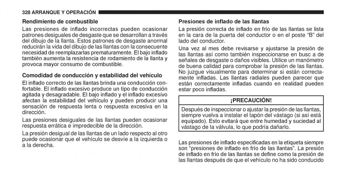Jeep Cherokee KK manual del propietario / page 329