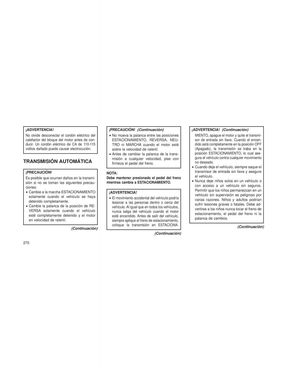 Jeep Cherokee KL manual del propietario / page 273
