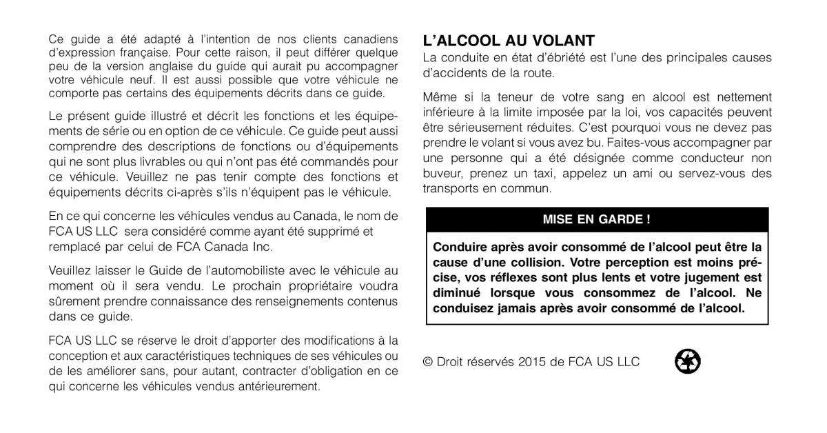 Jeep Cherokee KL manuel du proprietaire / page 2