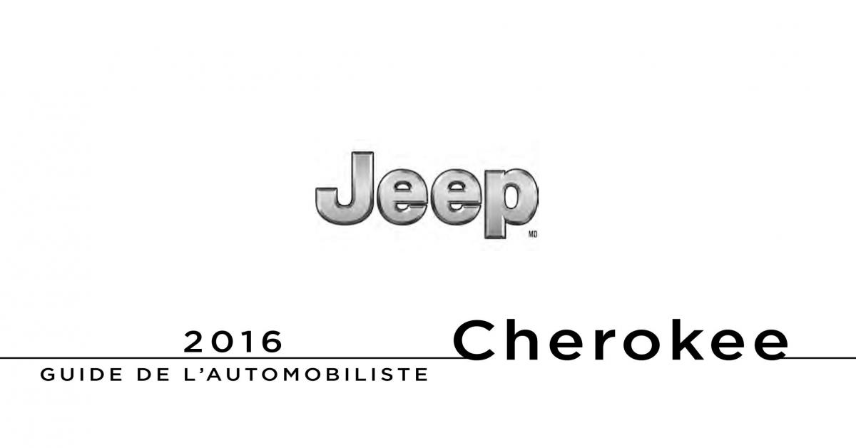 Jeep Cherokee KL manuel du proprietaire / page 1
