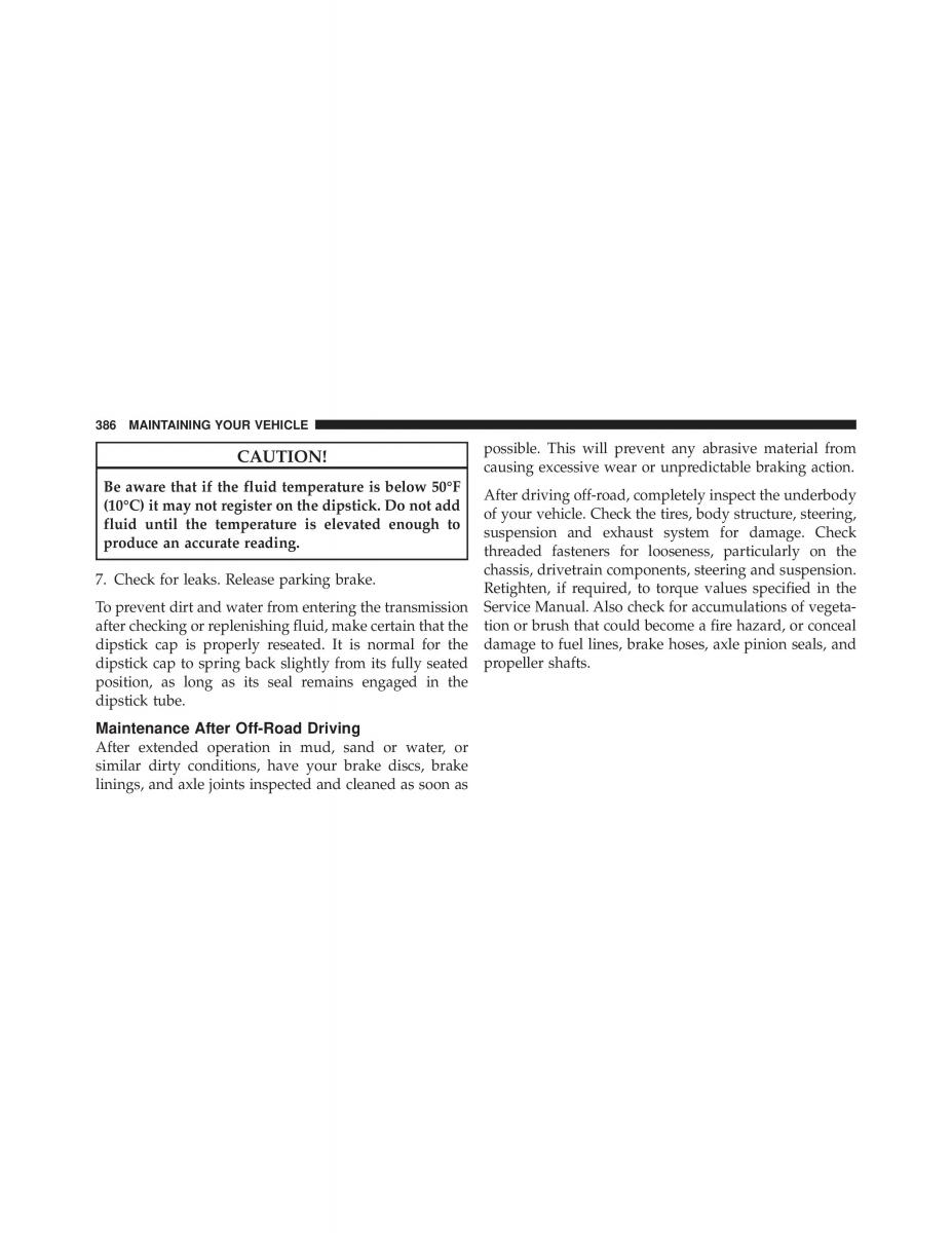 manual Jeep Commander Jeep Commander owners manual / page 386