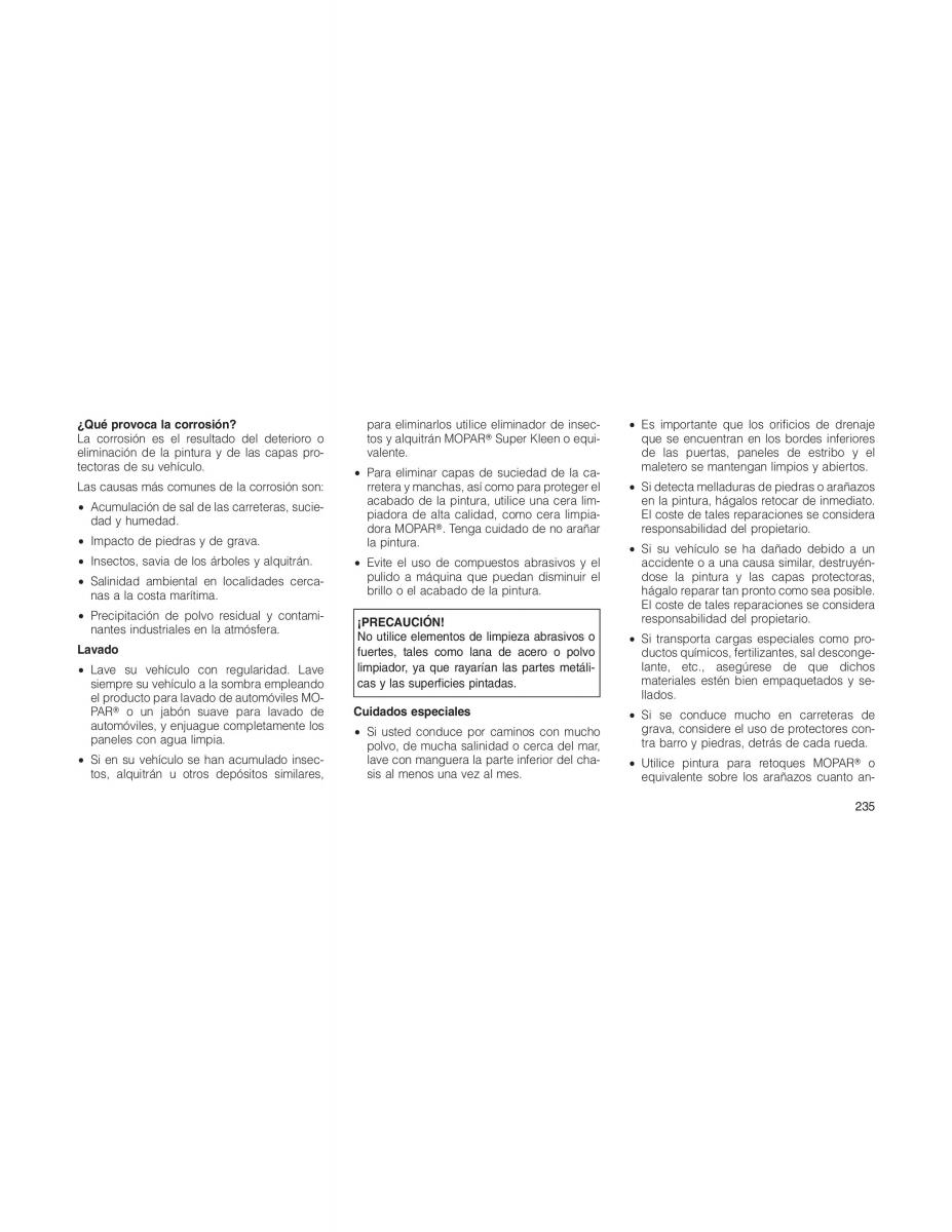Jeep Compass manual del propietario / page 237