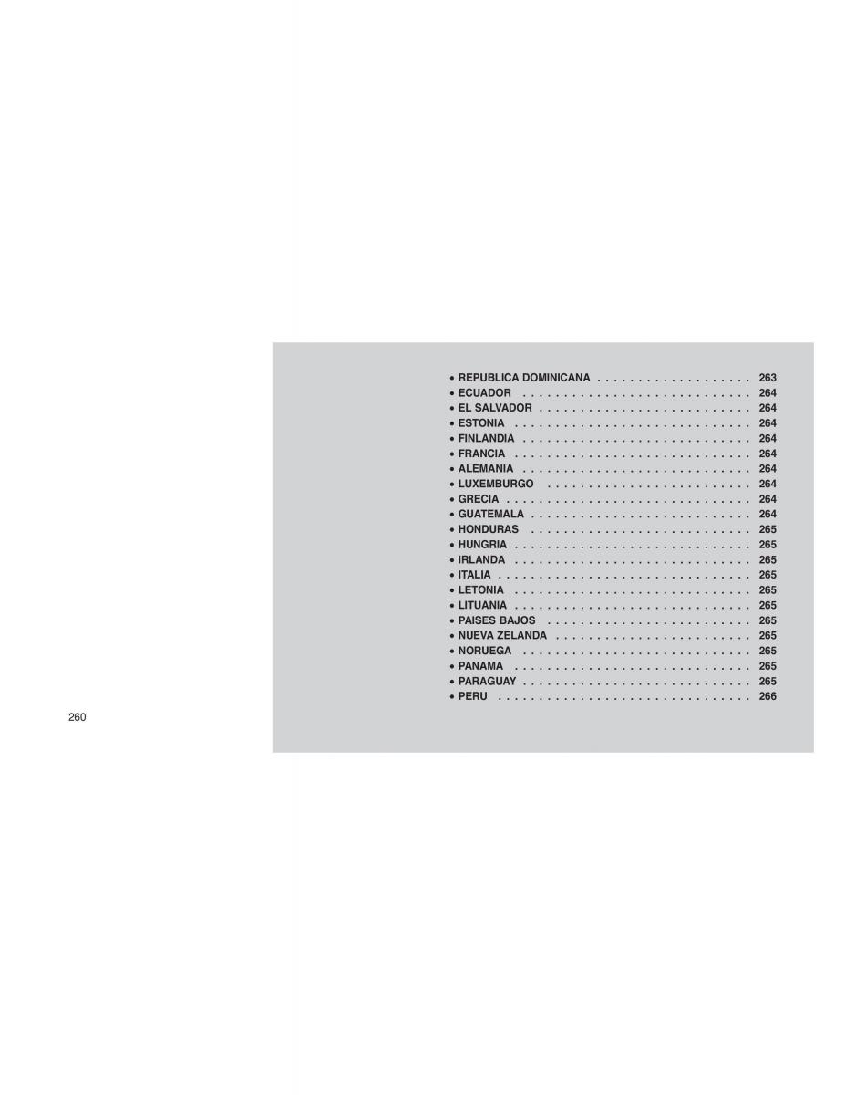 Jeep Compass manual del propietario / page 262