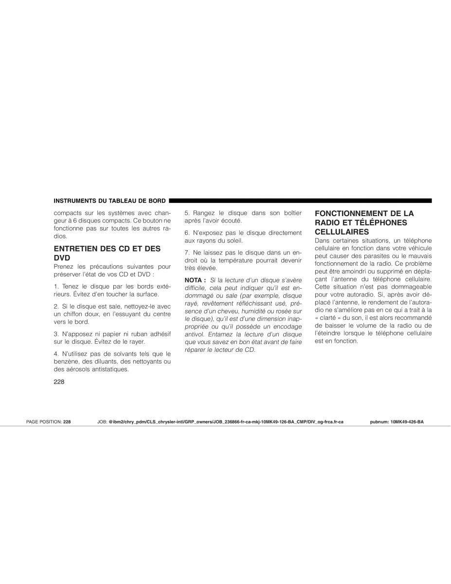 Jeep Compass manuel du proprietaire / page 228