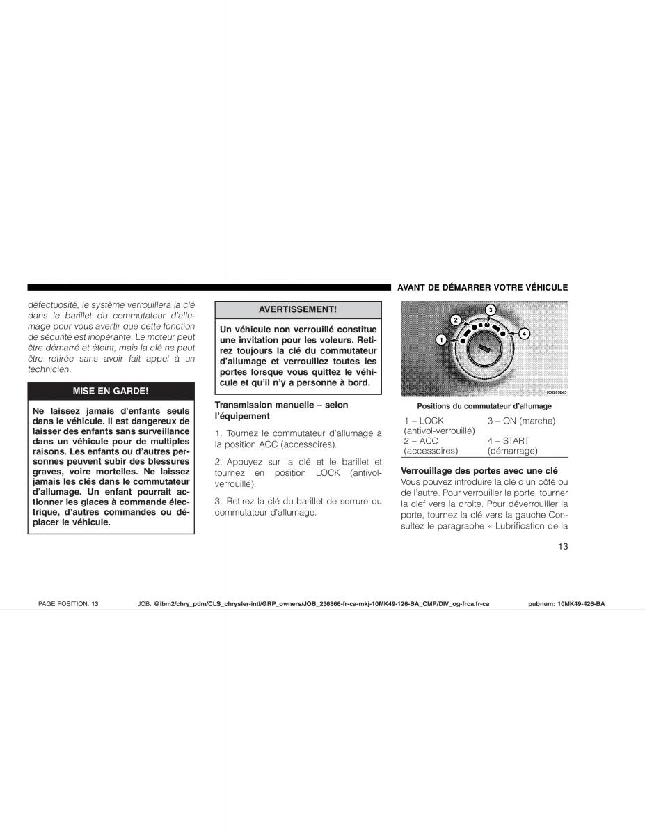 Jeep Compass manuel du proprietaire / page 13