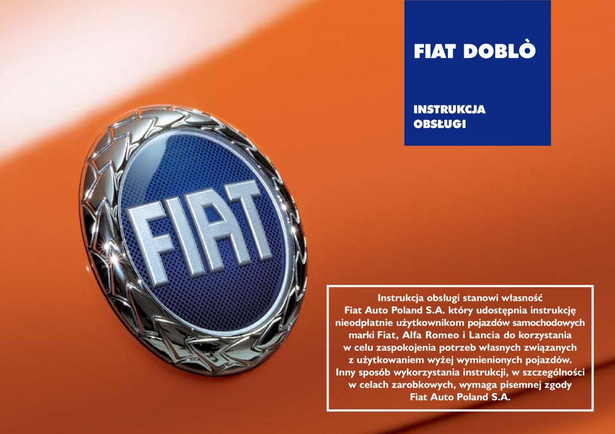 fiat Doblo I 1 instrukcja obslugi / page 1