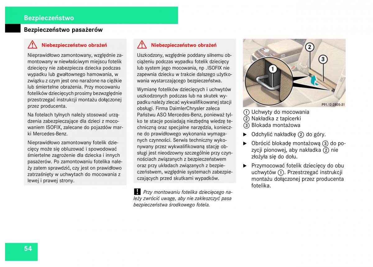 Mercedes Benz S Class W221 instrukcja obslugi / page 56