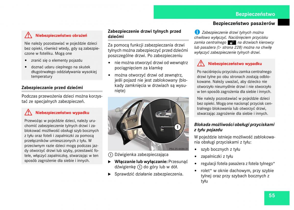 Mercedes Benz S Class W221 instrukcja obslugi / page 57
