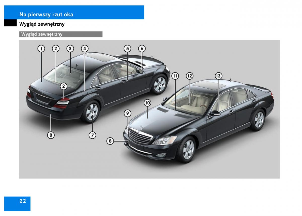 Mercedes Benz S Class W221 instrukcja obslugi / page 24