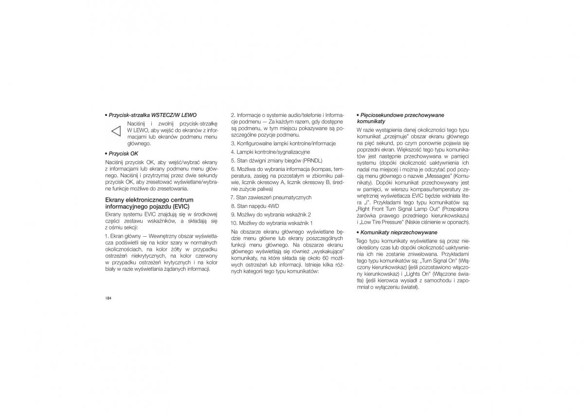 Jeep Grand Cherokee WK2 instrukcja obslugi / page 188