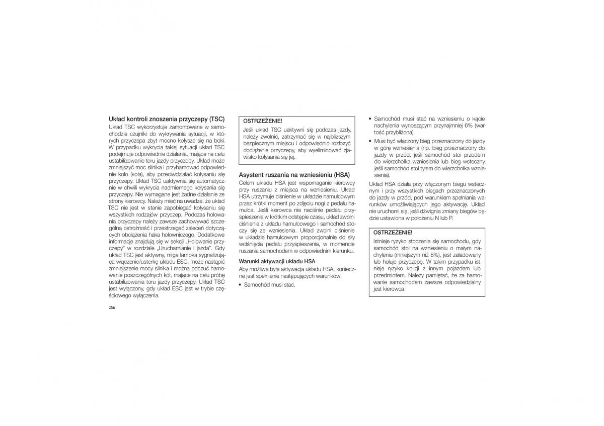 Jeep Grand Cherokee WK2 instrukcja obslugi / page 260