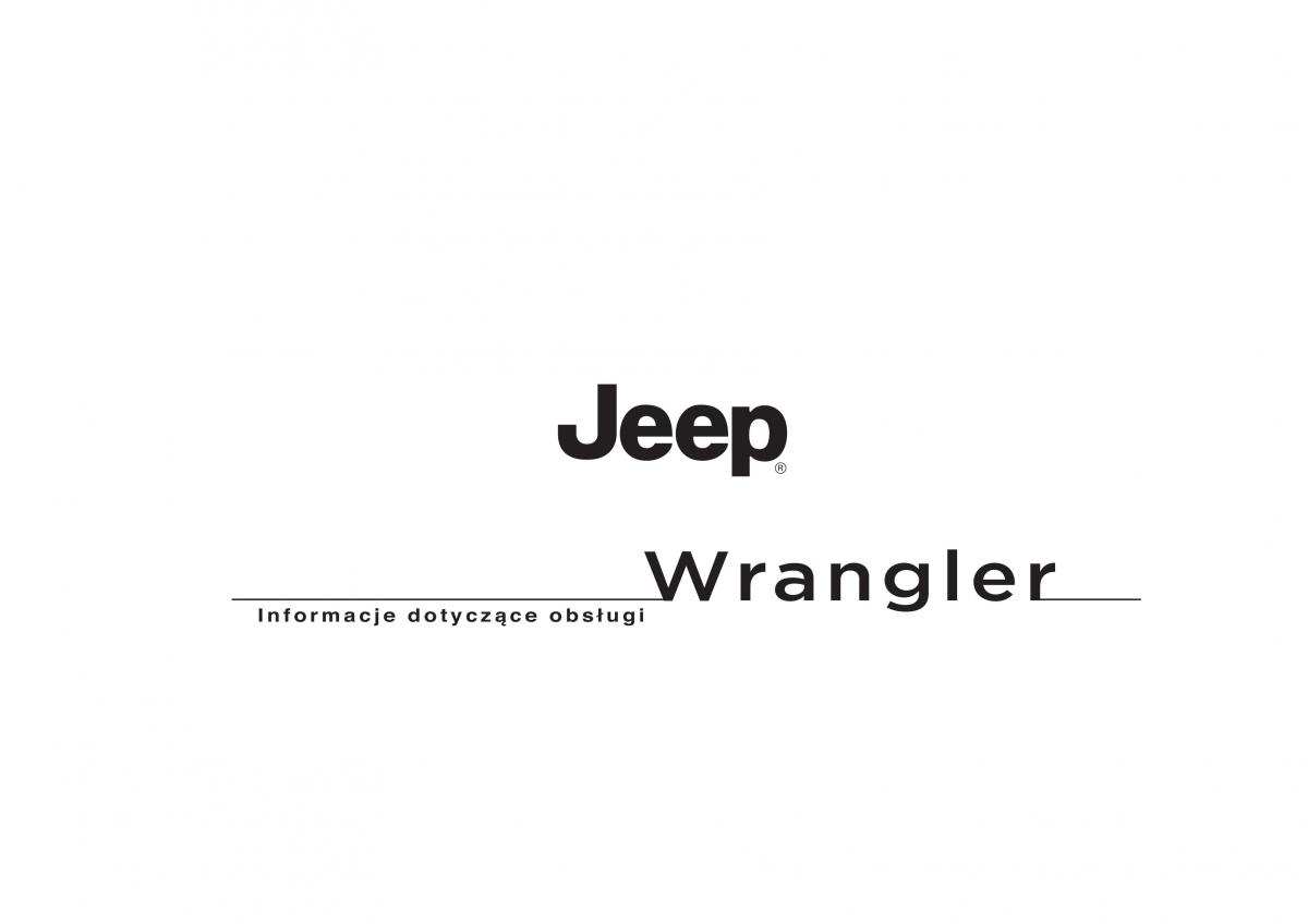 Jeep Wrangler TJ 2013 instrukcja obslugi / page 1