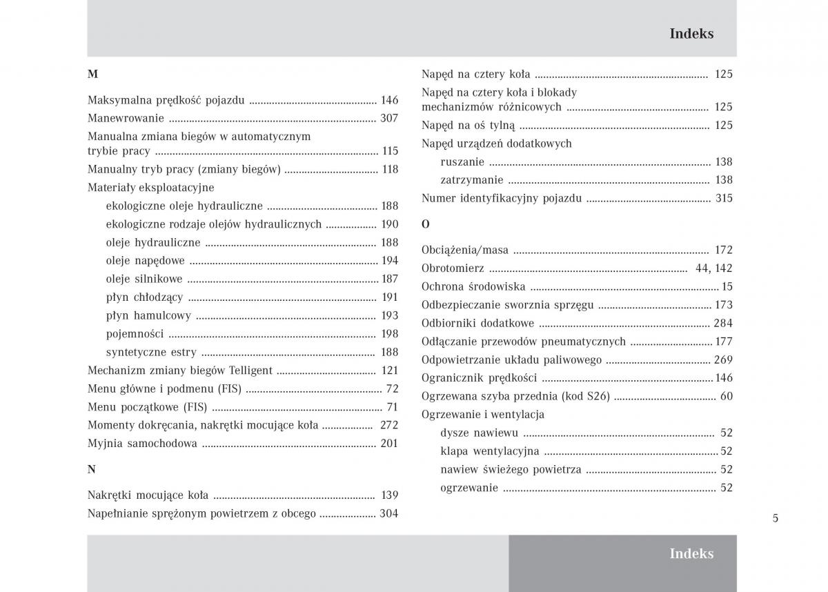 Mercedes Benz Unimog U3000 U4000 U5000 instrukcja obslugi / page 6