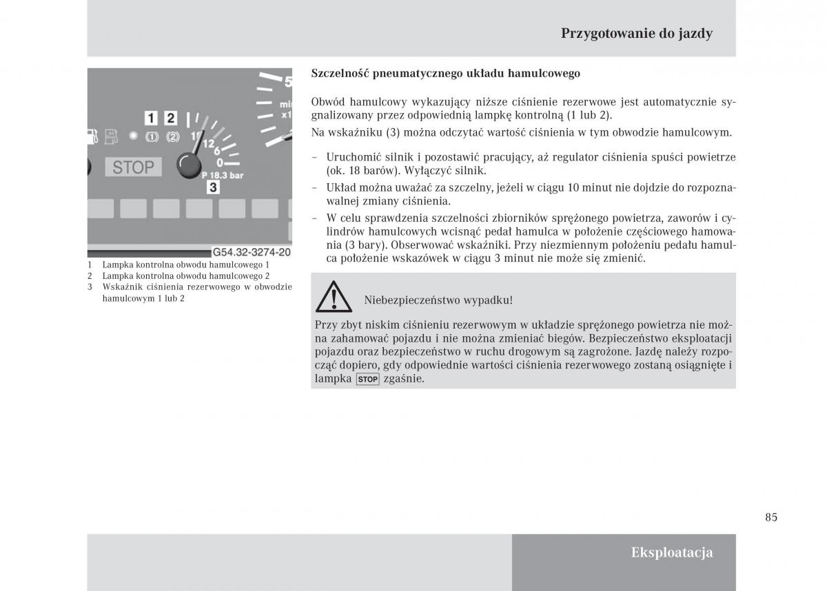 Mercedes Benz Unimog U3000 U4000 U5000 instrukcja obslugi / page 86