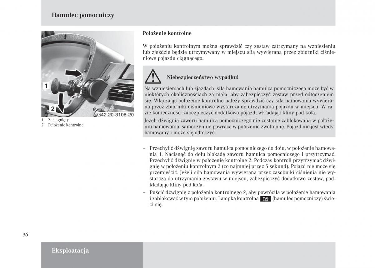 Mercedes Benz Unimog U3000 U4000 U5000 instrukcja obslugi / page 97
