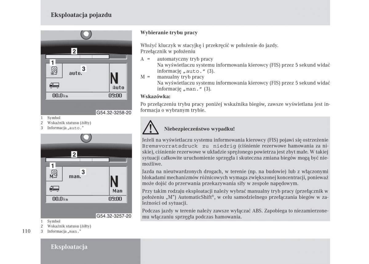 Mercedes Benz Unimog U3000 U4000 U5000 instrukcja obslugi / page 111